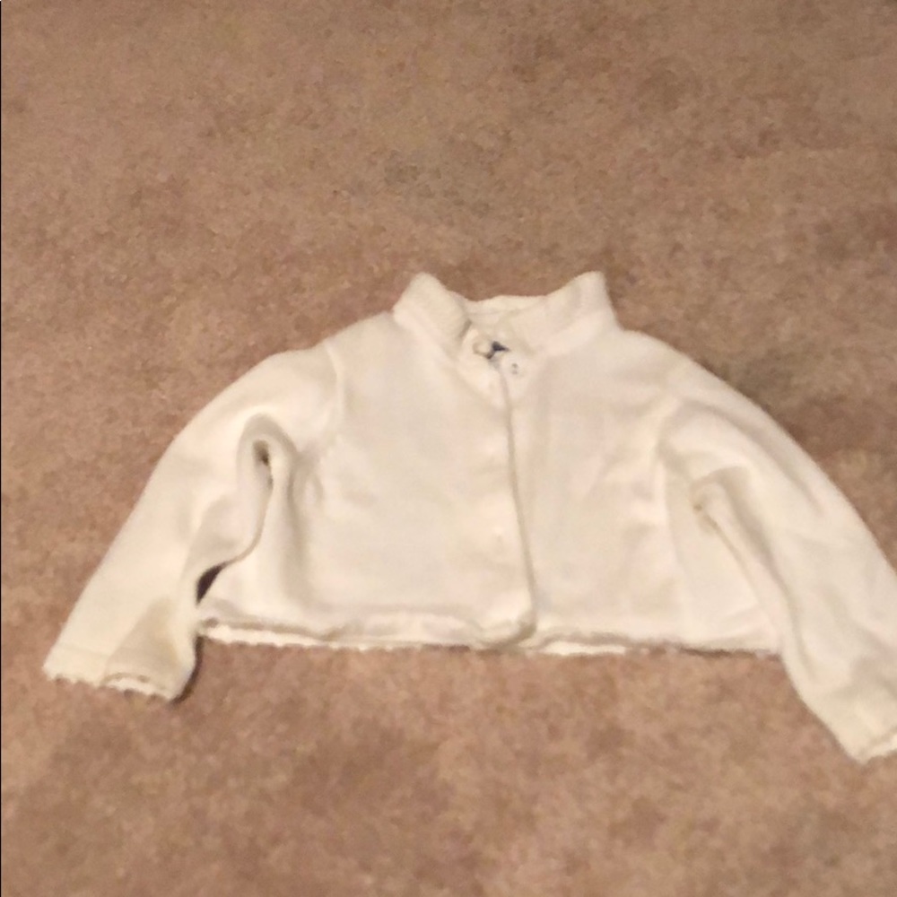 Janie and Jack white Sweater 6-12 months